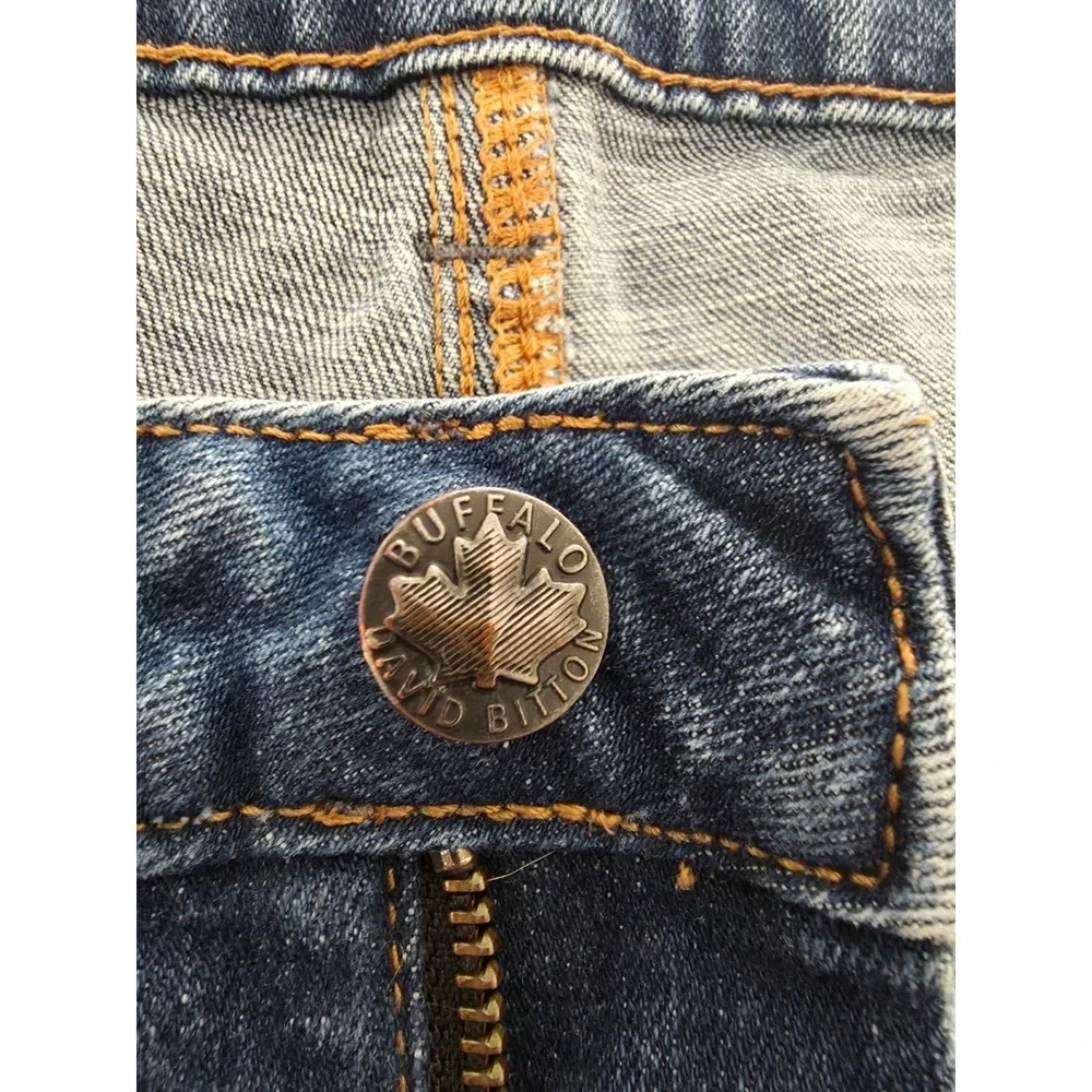 Buffalo David Bitton Jeans Mens 40 X 30 Blue Driven Relaxed Straight Whiskers